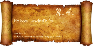 Mokos András névjegykártya