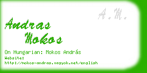 andras mokos business card